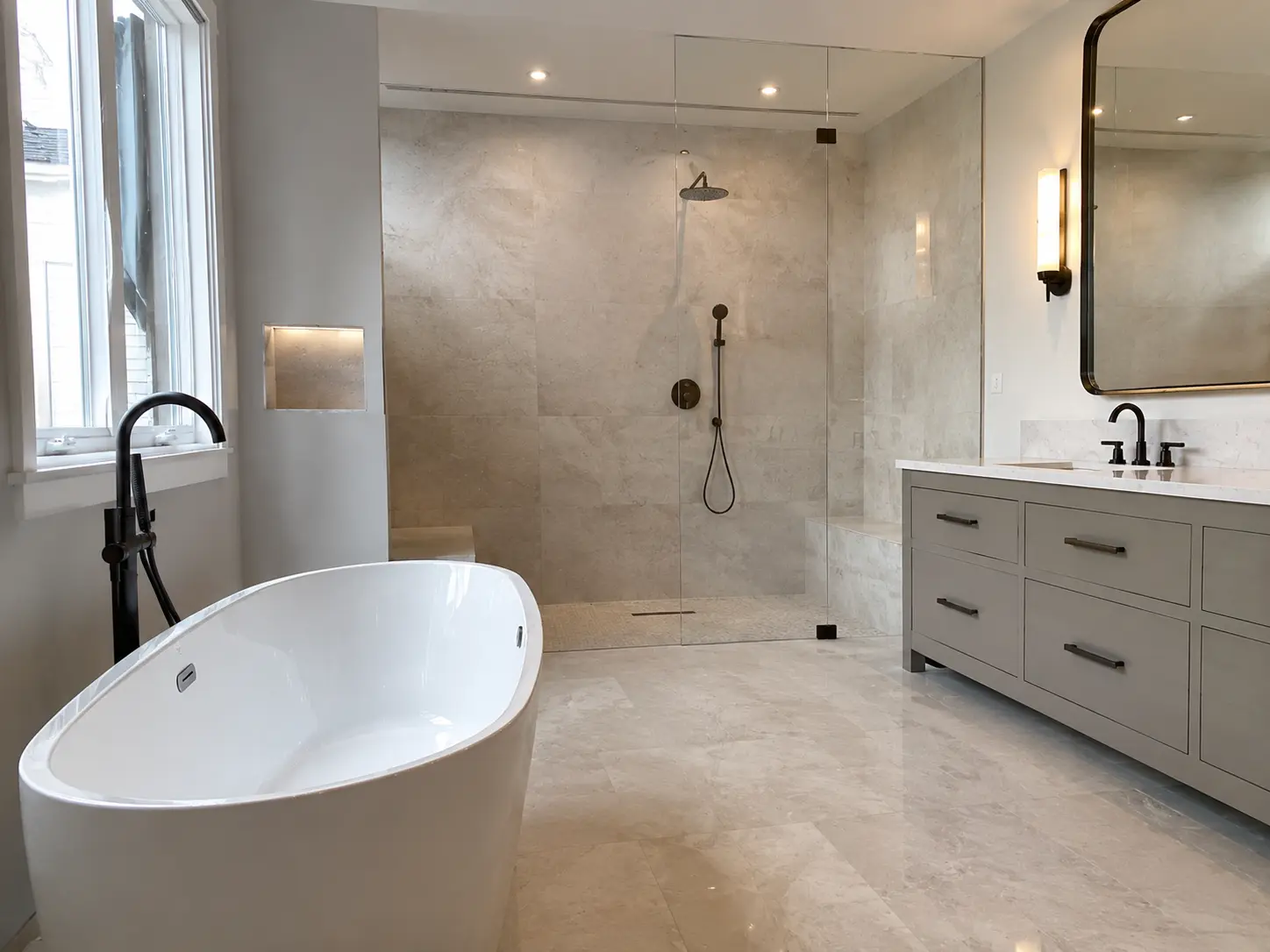 Luxury kitchen and bathroom renovation by M I Prestige Interiors